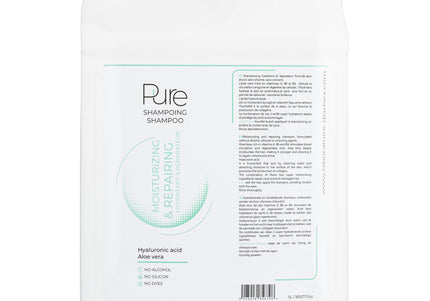 Diamex Pure Moisturizing & Repairing Shampoo – Hyaluronic Acid Formula, 5L, Regenerates and Hydrates Coat
