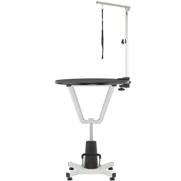 Blovi Event Hydraulic Grooming Table – 70cm Rotating Surface, Adjustable Height, Black Finish