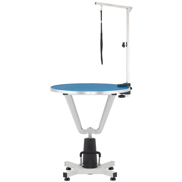 Blovi Event Hydraulic Grooming Table – 70cm Rotating Surface, Adjustable Height, Black Finish