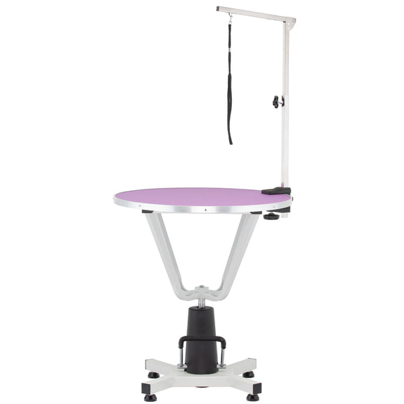 Blovi Event Hydraulic Grooming Table – 70cm Rotating Surface, Adjustable Height, Black Finish