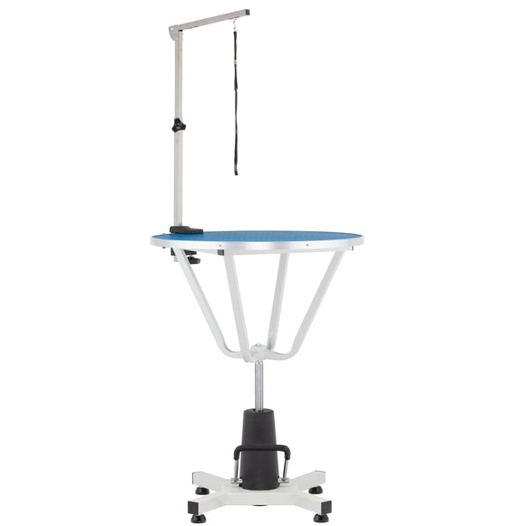 Blovi Event Hydraulic Grooming Table – 70cm Rotating Surface, Adjustable Height, Black Finish
