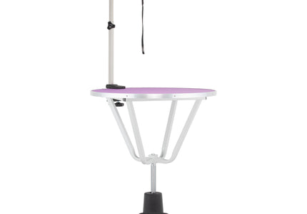 Blovi Event Hydraulic Grooming Table – 70cm Rotating Surface, Adjustable Height, Black Finish