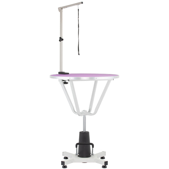 Blovi Event Hydraulic Grooming Table – 70cm Rotating Surface, Adjustable Height, Black Finish