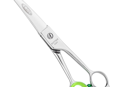 Geib Crocodile Curved Grooming Scissors – 7.5in Japanese Steel, Thin Micro-Grind Blades