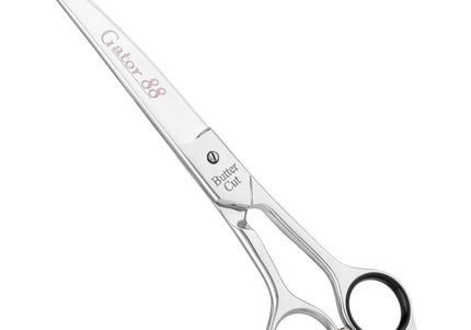 Geib Gator 88 Curved Scissors 10 Inch – Solid Wide Blade Grooming Shears with Micro-Grind Edge