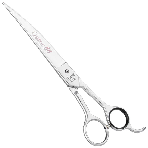 Geib Gator 88 Curved Scissors 10 Inch – Solid Wide Blade Grooming Shears with Micro-Grind Edge
