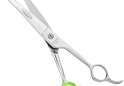 Geib Crocodile Curved Grooming Scissors – 7.5in Japanese Steel, Thin Micro-Grind Blades