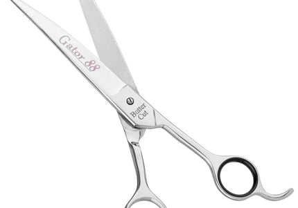 Geib Gator 88 Curved Scissors 10 Inch – Solid Wide Blade Grooming Shears with Micro-Grind Edge