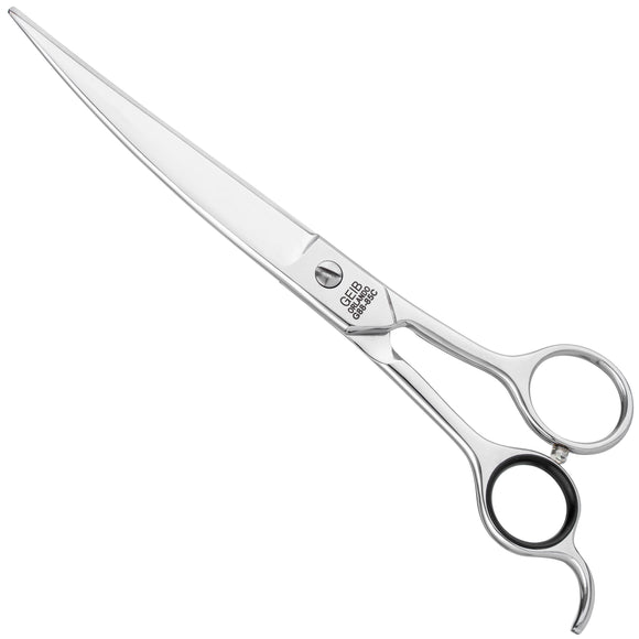 Geib Gator 88 Curved Scissors 10 Inch – Solid Wide Blade Grooming Shears with Micro-Grind Edge