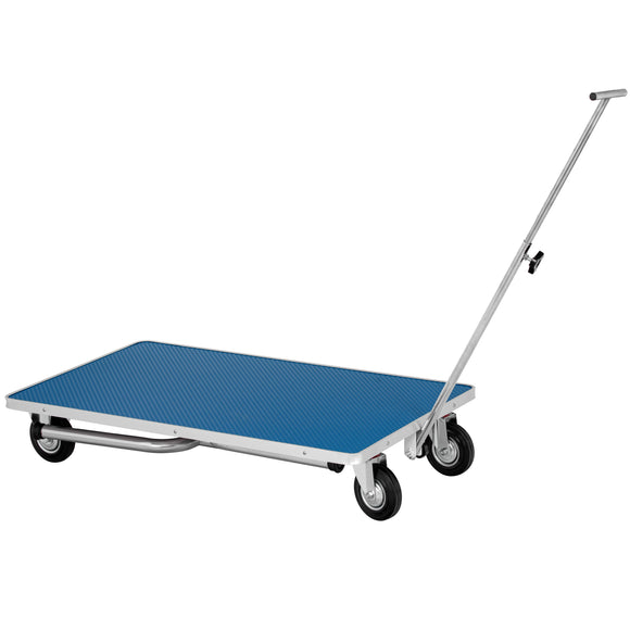 Blovi Trimming Table – Black 95x55cm Tabletop with Wheels, Extension Arm and Storage Basket