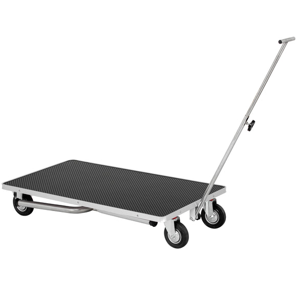 Blovi Trimming Table – Black 95x55cm Tabletop with Wheels, Extension Arm and Storage Basket