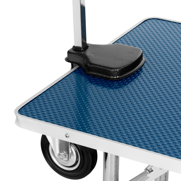 Blovi Trimming Table – Black 95x55cm Tabletop with Wheels, Extension Arm and Storage Basket