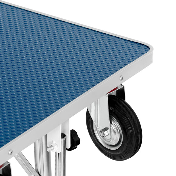 Blovi Trimming Table – Black 95x55cm Tabletop with Wheels, Extension Arm and Storage Basket