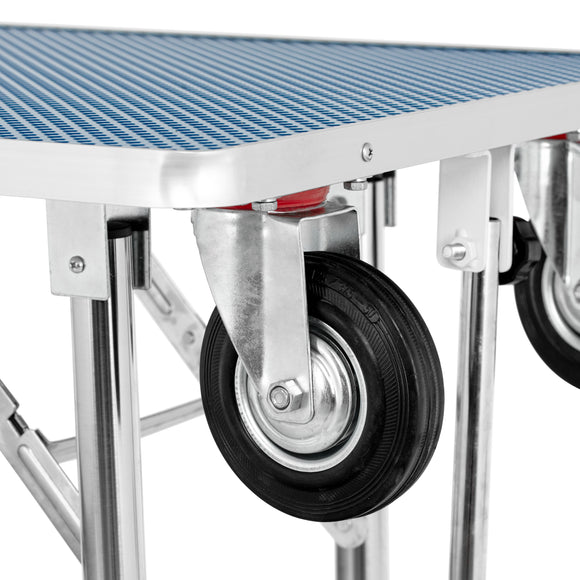 Blovi Trimming Table – Black 95x55cm Tabletop with Wheels, Extension Arm and Storage Basket