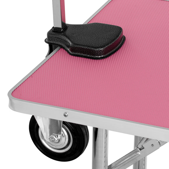 Blovi Trimming Table – Black 95x55cm Tabletop with Wheels, Extension Arm and Storage Basket