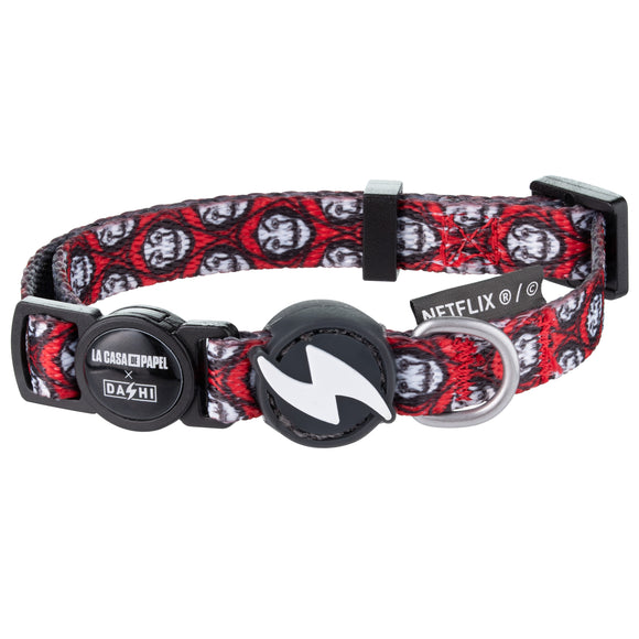 Dashi La Casa De Papel Mask Cat Collar – Red and Black, Money Heist Inspired Design
