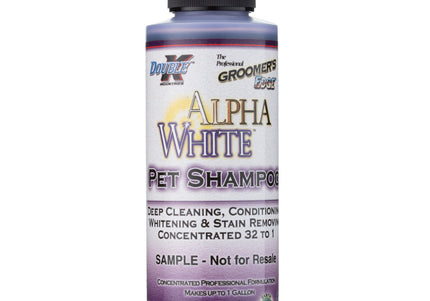 Double K Alpha White Shampoo – Concentrated Whitening Formula, Brightens Coats, 118ml