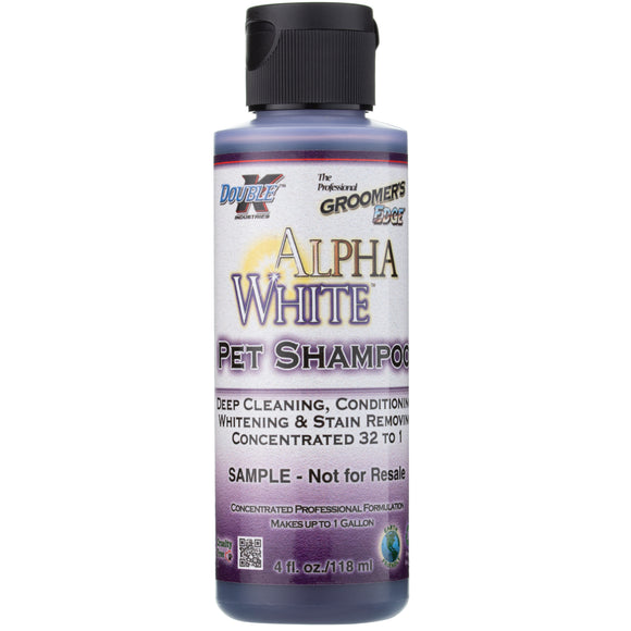 Double K Alpha White Shampoo – Concentrated Whitening Formula, Brightens Coats, 118ml