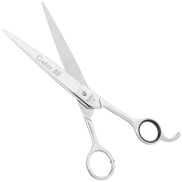 Geib Gator 88 Straight Grooming Scissors 10" – Wide Blades, Micro-Grind Precision
