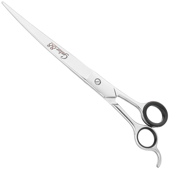 Geib Gator 88 Curved Scissors 10 Inch – Solid Wide Blade Grooming Shears with Micro-Grind Edge