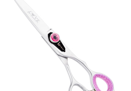 Kenchii Love Straight Safety Scissors 6.5in – Ergonomic Handle, Precision Grooming Tool