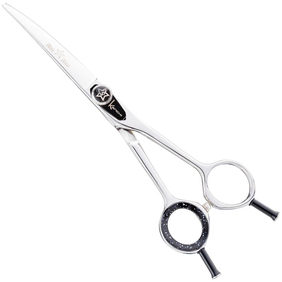 Kenchii Five Star Curved Grooming Scissors – 7.5 Inch Bevel Blades, Precision Cutting