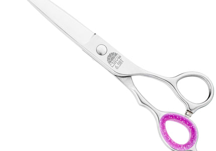 Kenchii Love Straight Safety Scissors 6.5in – Ergonomic Handle, Precision Grooming Tool