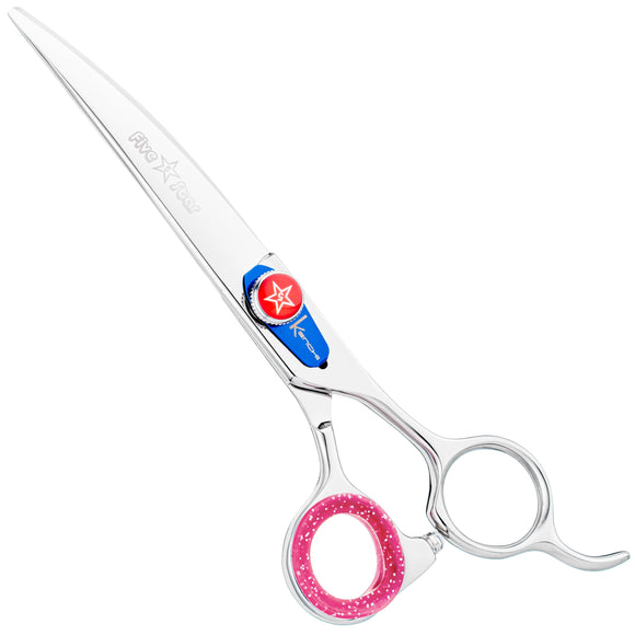 Kenchii Five Star Offset Curved Scissors – 6 Inch, Premium Stainless Steel, Ergonomic Design