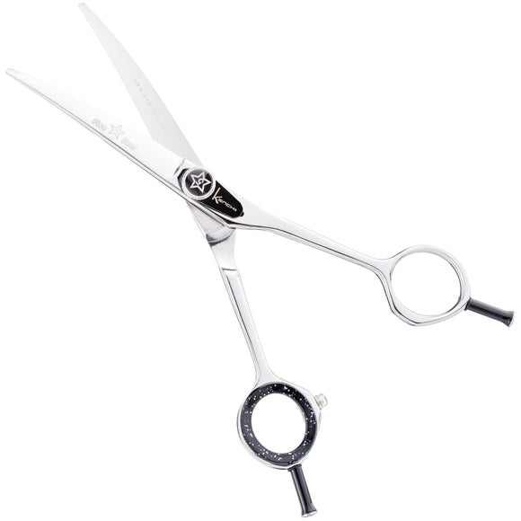 Kenchii Five Star Curved Grooming Scissors – 7.5 Inch Bevel Blades, Precision Cutting