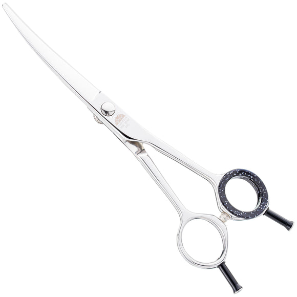 Kenchii Five Star Curved Grooming Scissors – 7.5 Inch Bevel Blades, Precision Cutting