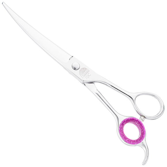 Kenchii Scorpion Curved Grooming Scissors – 9 Inch, Ergonomic Handle, Professional Precision