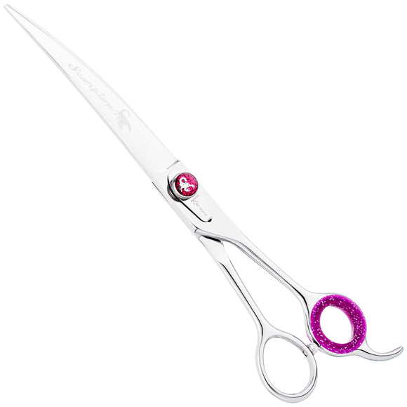 Kenchii Scorpion Curved Grooming Scissors – 9 Inch, Ergonomic Handle, Professional Precision