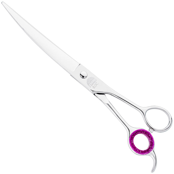 Kenchii Scorpion Curved Grooming Scissors – 9 Inch, Ergonomic Handle, Professional Precision