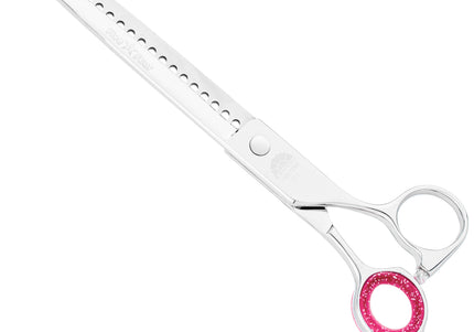 Kenchii Five Star Offset Chunkers 7.5 Inch – Single-Sided Thinning Shears with 21 Teeth, Ergonomic Design