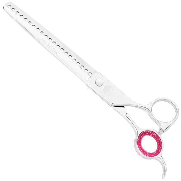 Kenchii Five Star Offset Chunkers 7.5 Inch – Single-Sided Thinning Shears with 21 Teeth, Ergonomic Design