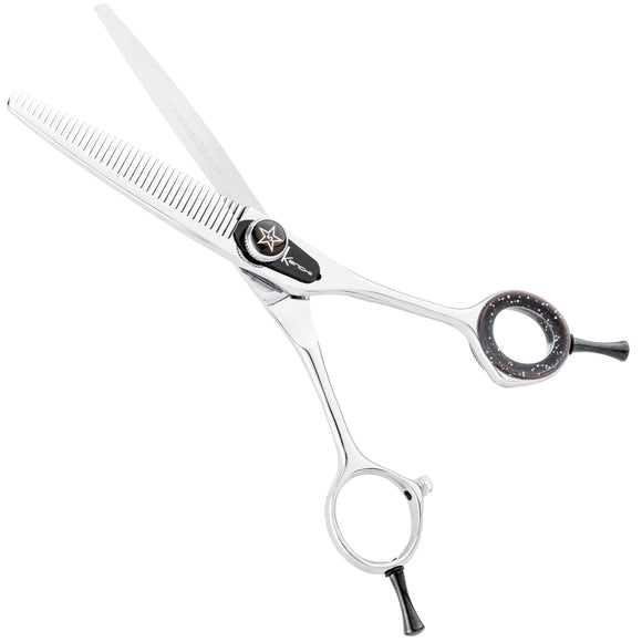 Kenchii Five Star Blenders 6-Inch – Single-Sided Thinning Shears with 38 Micro-Grind Teeth