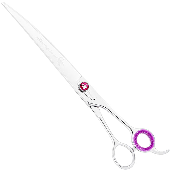Kenchii Scorpion Curved Grooming Scissors – 9 Inch, Ergonomic Handle, Professional Precision