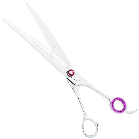 Kenchii Scorpion Curved Grooming Scissors – 9 Inch, Ergonomic Handle, Professional Precision