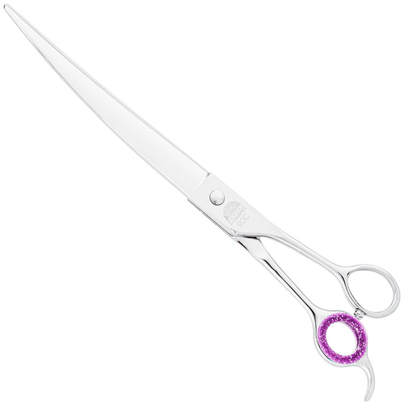 Kenchii Scorpion Curved Grooming Scissors – 9 Inch, Ergonomic Handle, Professional Precision
