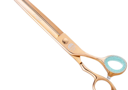 Kenchii Rose Blenders 7.5in – Rose Gold Thinning Shears with 54 Micro-Grind Teeth, Premium Finish