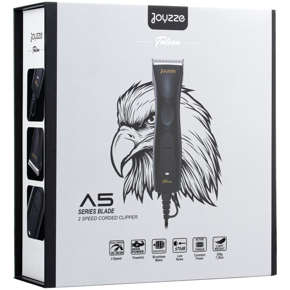 Joyzze Falcon Corded Clipper – Ultra-Light Quiet Grooming Tool with No. 10 Blade, 2 Speeds, Black