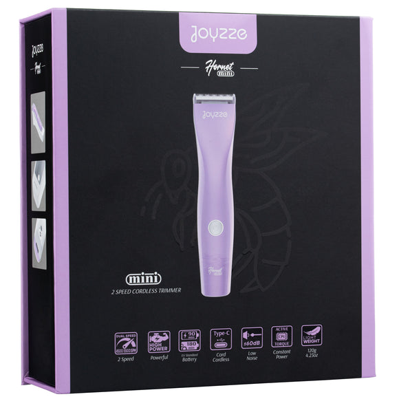 Joyzze Hornet Mini Trimmer – Professional Two-Speed Grooming Tool with 0.6mm Blade, Purple