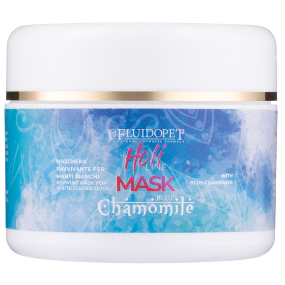 FluidoPet Holi Line Mask Blue Chamomile – Revitalizing Treatment for White and Light Coats, 100ml