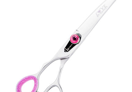 Kenchii Love Lefty Curved Grooming Scissors – 8" Ergonomic Left-Handed Design, Professional Quality