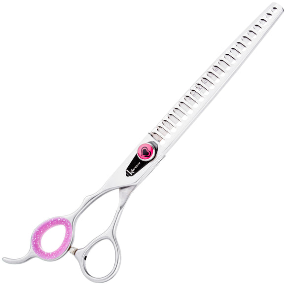 Kenchii Love Left Chunkers 8" – Left-Handed Thinning Shears, 22 Teeth, Ergonomic Design