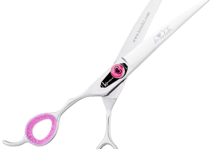 Kenchii Love Lefty Curved Grooming Scissors – 8" Ergonomic Left-Handed Design, Professional Quality