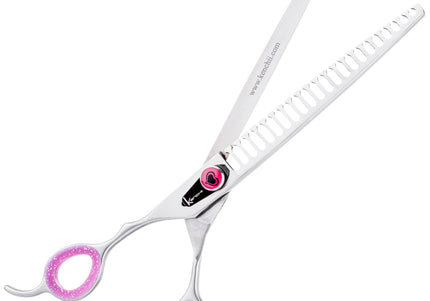 Kenchii Love Left Chunkers 8" – Left-Handed Thinning Shears, 22 Teeth, Ergonomic Design