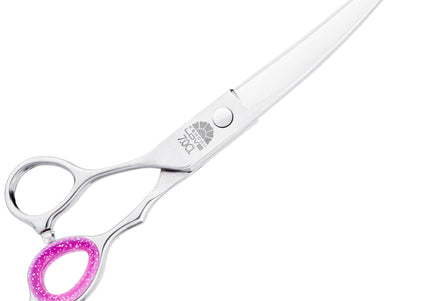 Kenchii Love Lefty Curved Grooming Scissors – 8" Ergonomic Left-Handed Design, Professional Quality