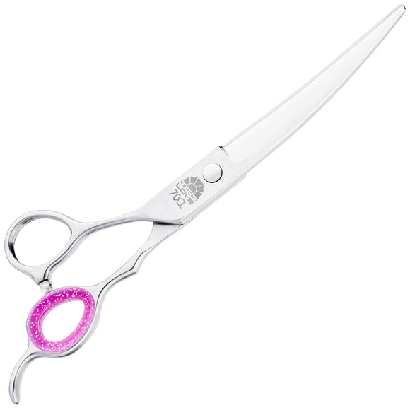 Kenchii Love Lefty Curved Grooming Scissors – 8" Ergonomic Left-Handed Design, Professional Quality