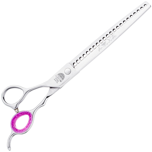 Kenchii Love Left Chunkers 8" – Left-Handed Thinning Shears, 22 Teeth, Ergonomic Design